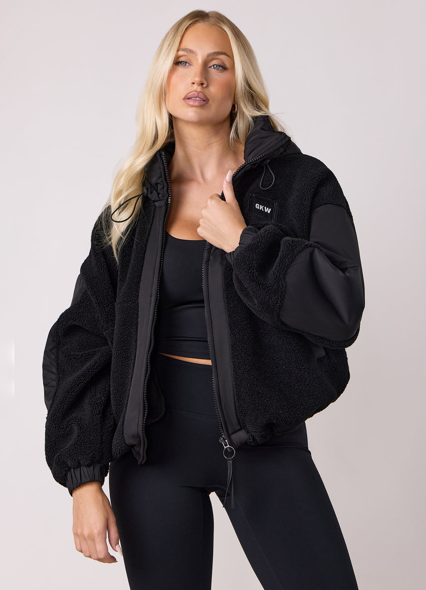 Gym King Borg/Woven Jacket - Black