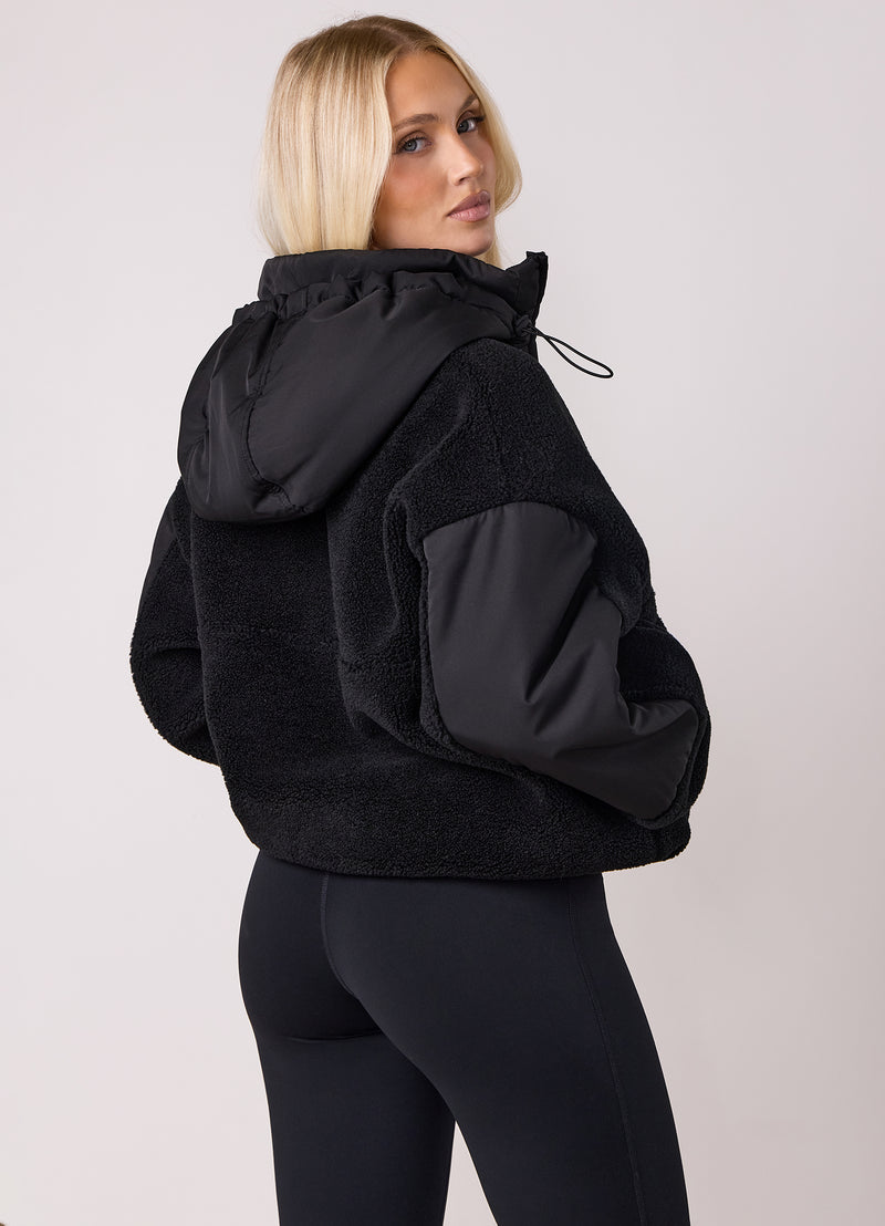Gym King Borg/Woven Jacket - Black