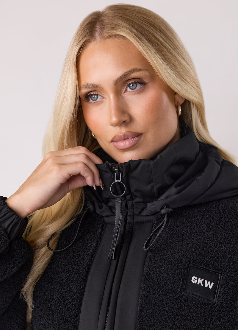 Gym King Borg/Woven Jacket - Black