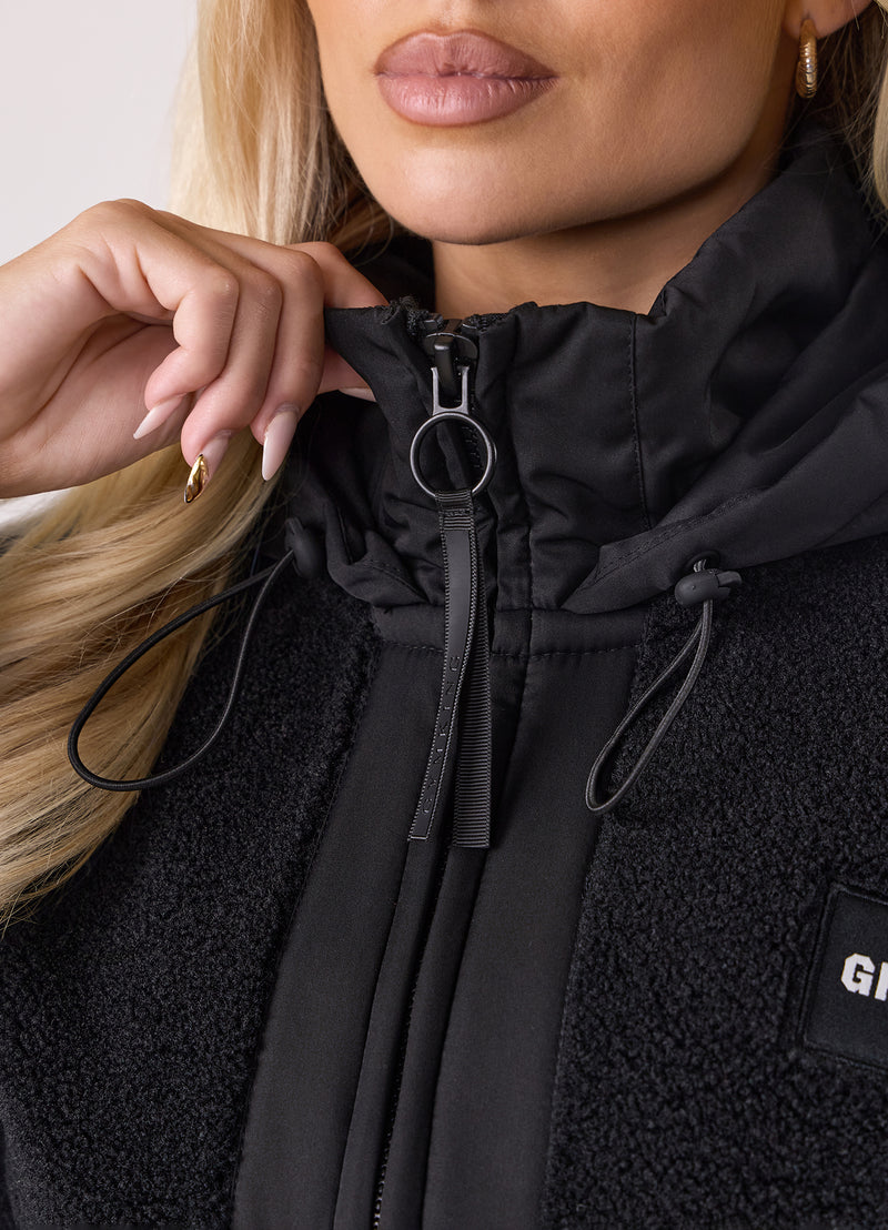 Gym King Borg/Woven Jacket - Black