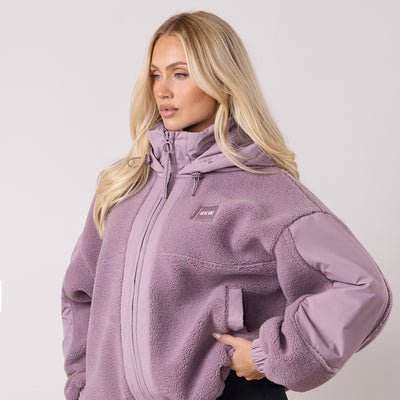 Gym King Borg/Woven Jacket - Purple Fog