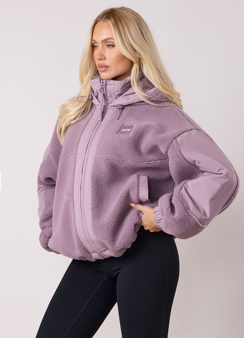 Gym King Borg/Woven Jacket - Purple Fog
