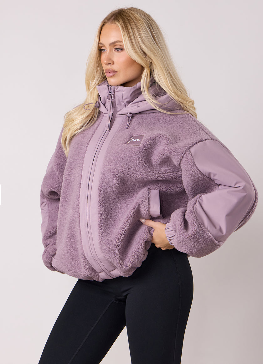 Gym King Borg/Woven Jacket - Purple Fog