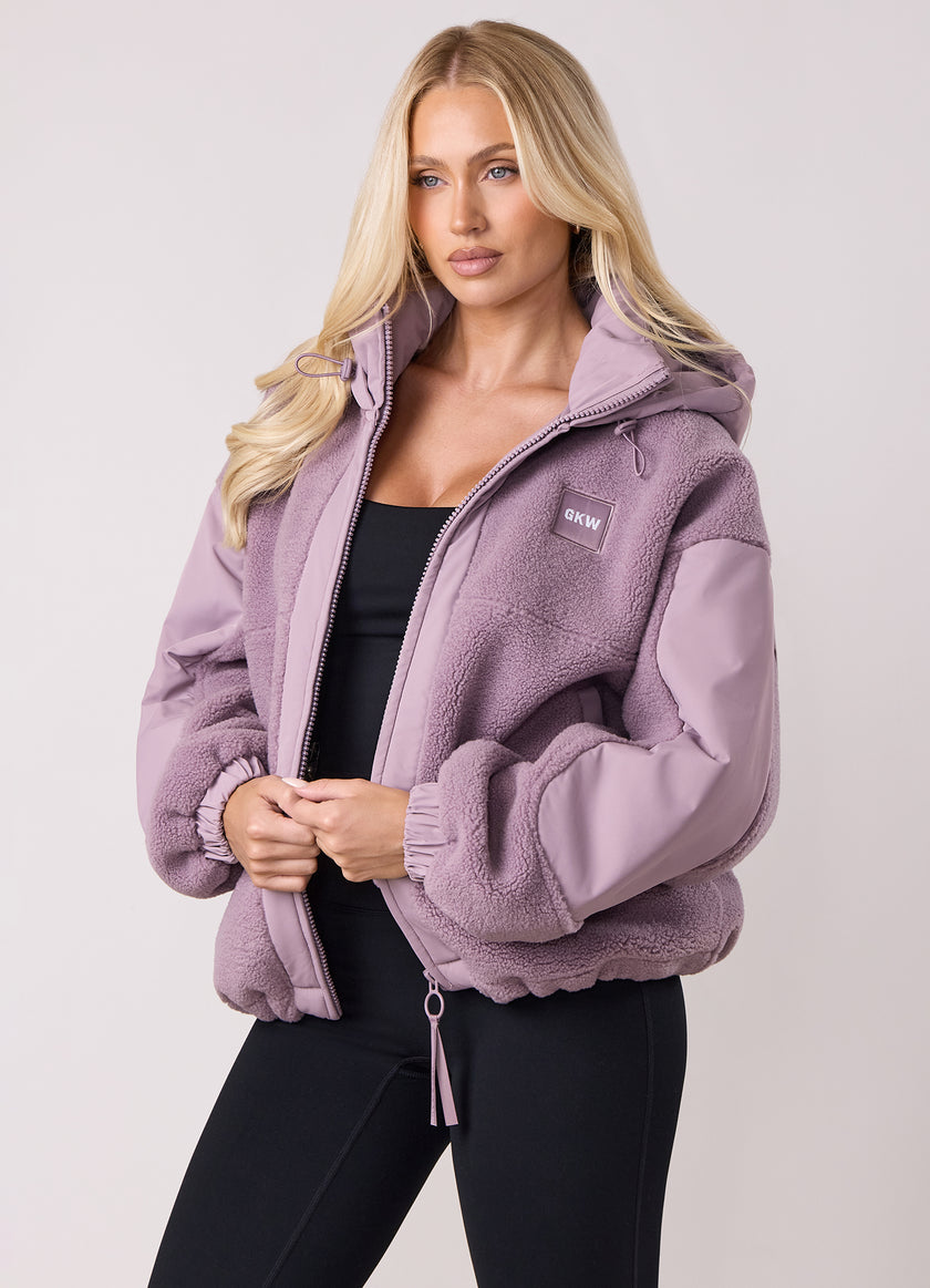 Gym King Borg/Woven Jacket - Purple Fog