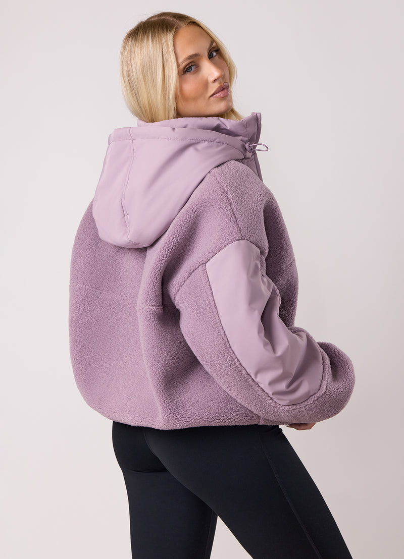 Gym King Borg/Woven Jacket - Purple Fog