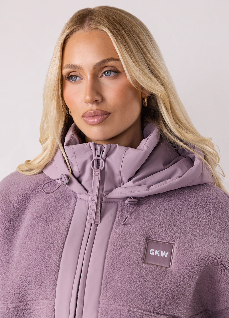 Gym King Borg/Woven Jacket - Purple Fog