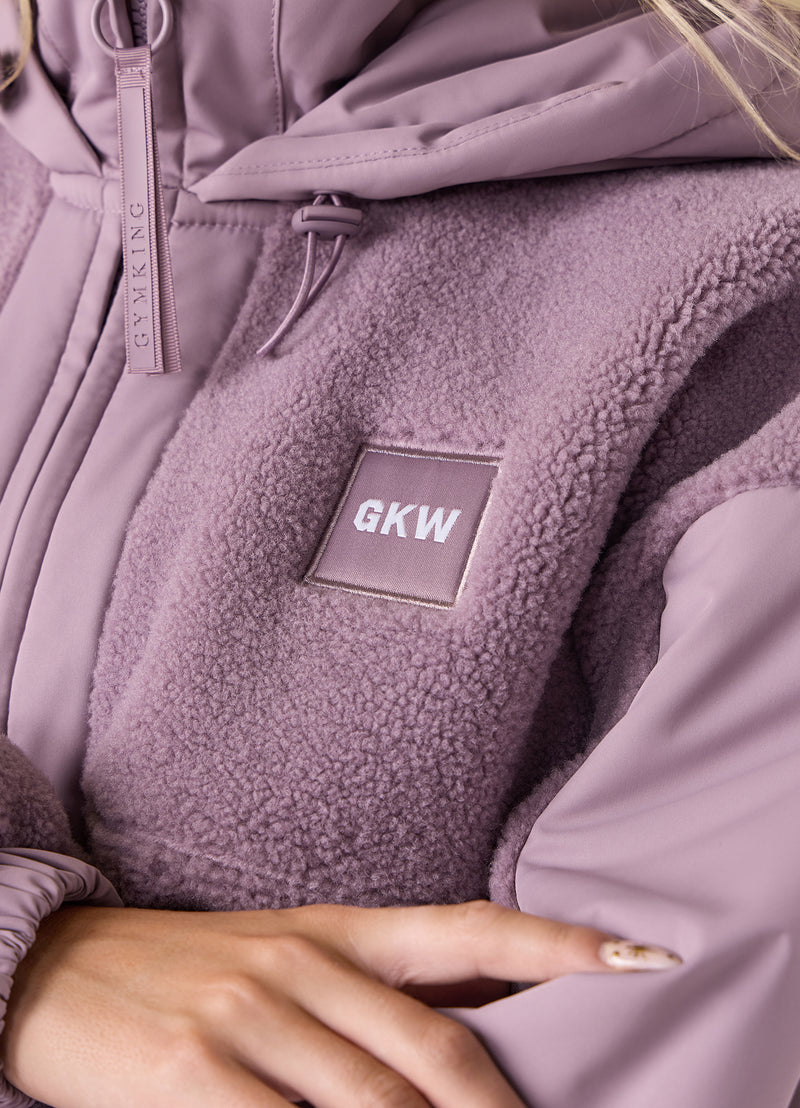 Gym King Borg/Woven Jacket - Purple Fog