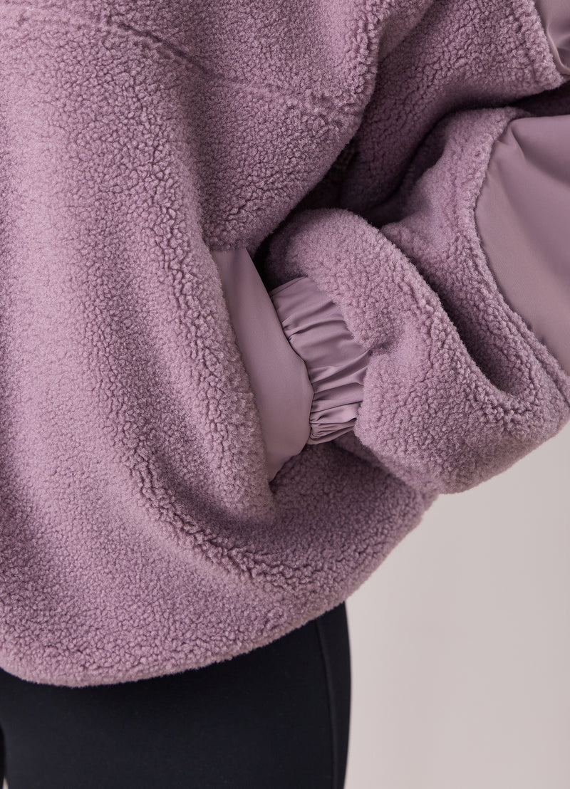 Gym King Borg/Woven Jacket - Purple Fog