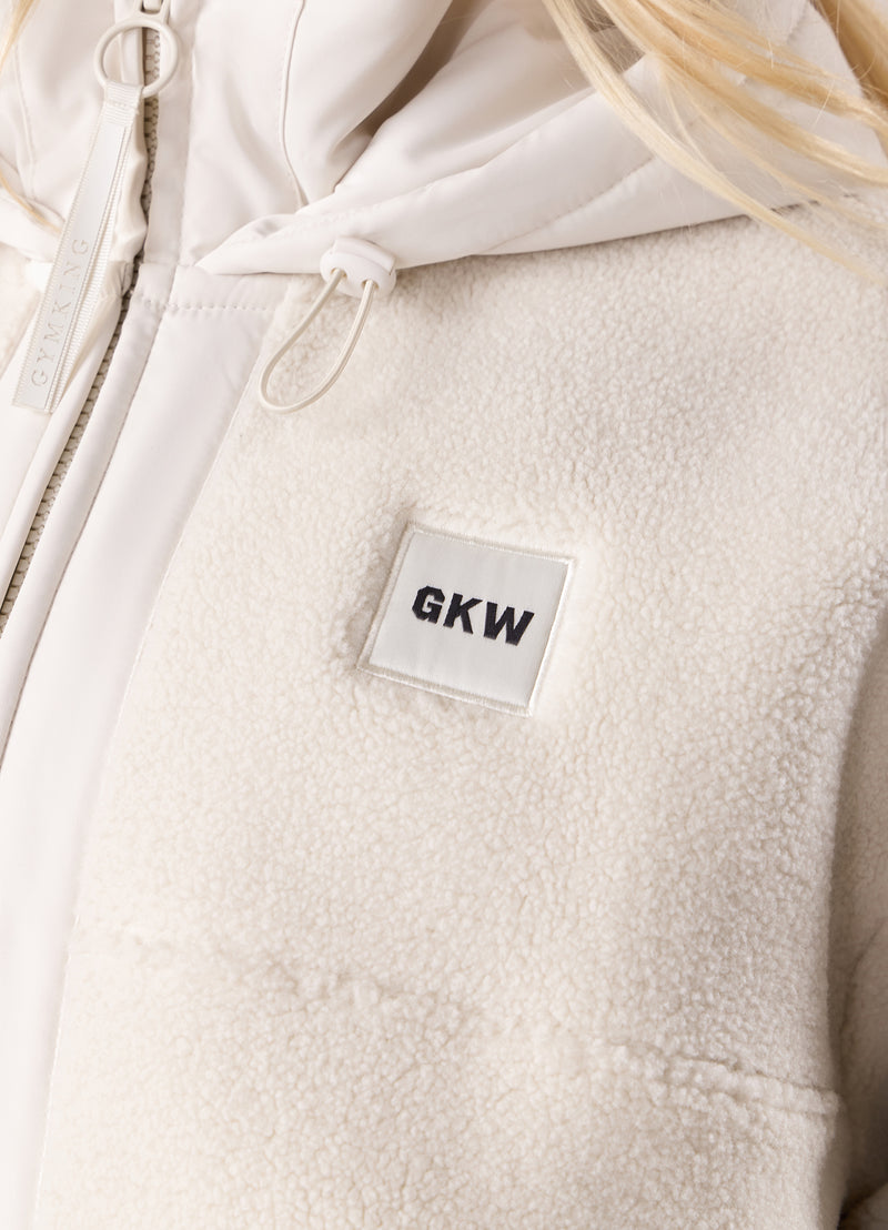 Gym King Borg/Woven Jacket - Cream