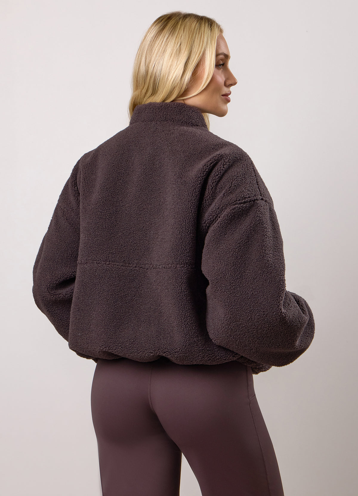 Gym King Borg Puffer Bomber Jacket - Cherry Brown