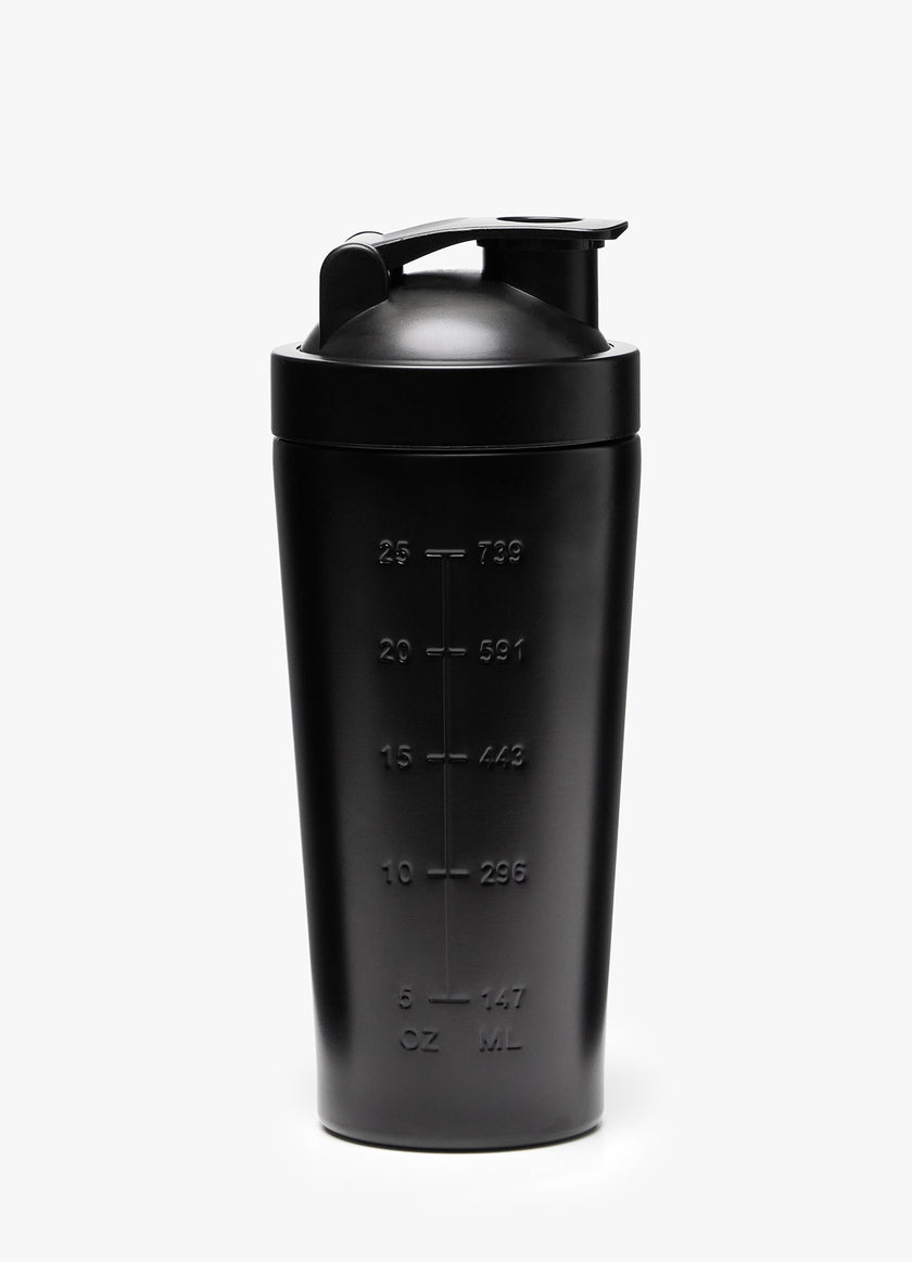 Gym King Stainless Steel Linear Protein Shaker - Black