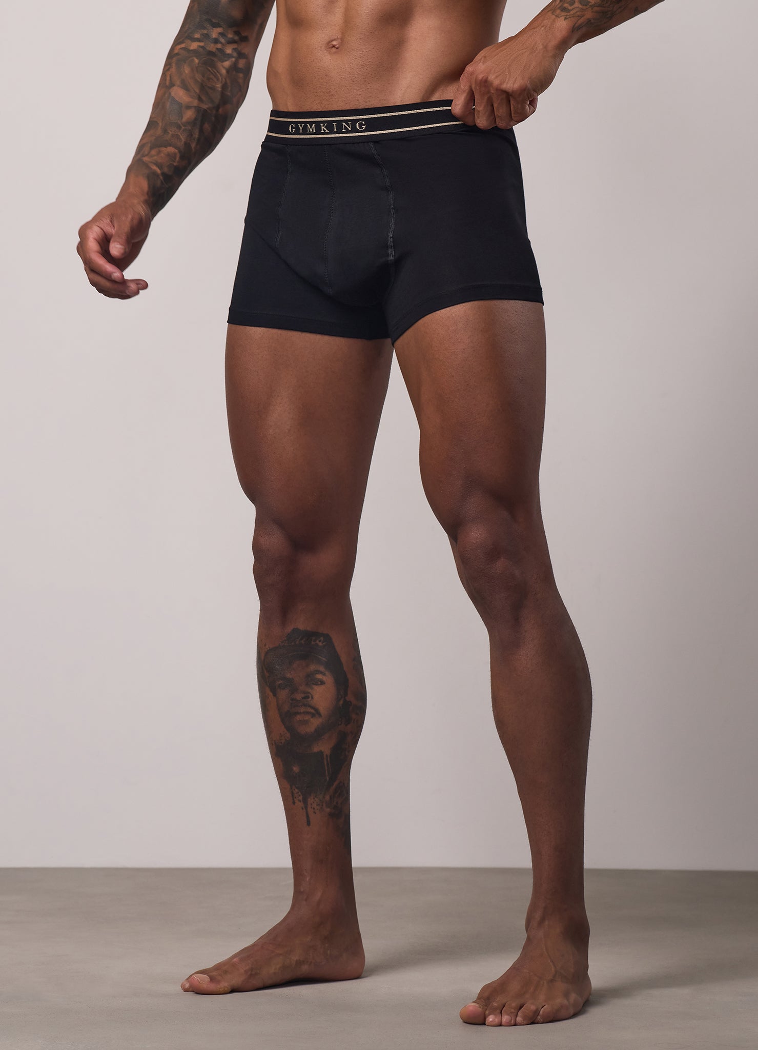 Gym King Boxers (3PK) - Black/Gold