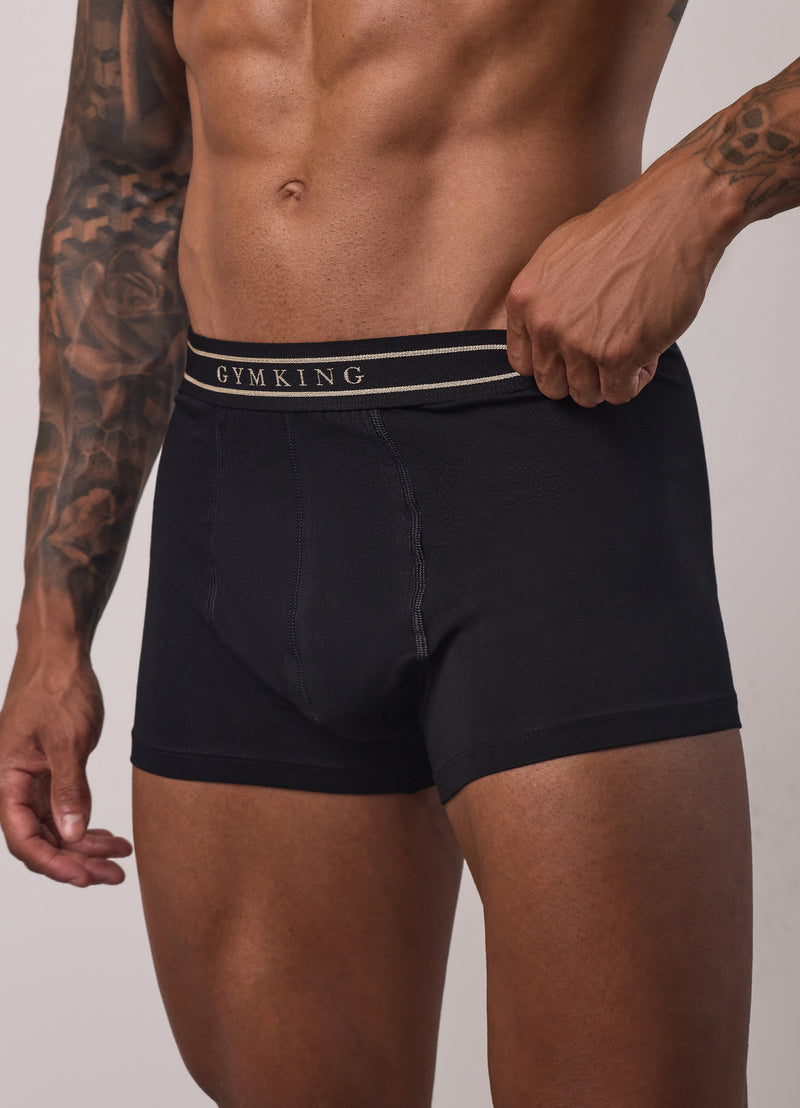 Gym King Boxers (3PK) - Black/Gold