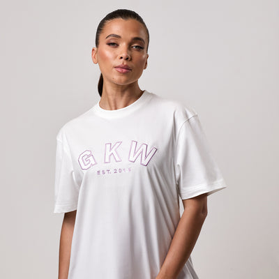 GKW Boyfriend Tee - Cream/Soft Lilac