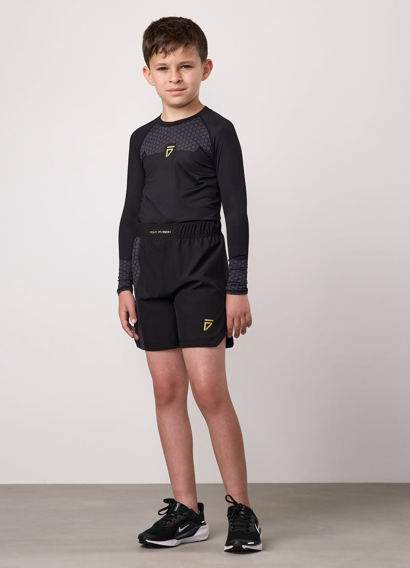 Gym King Kids Combat Short - Black