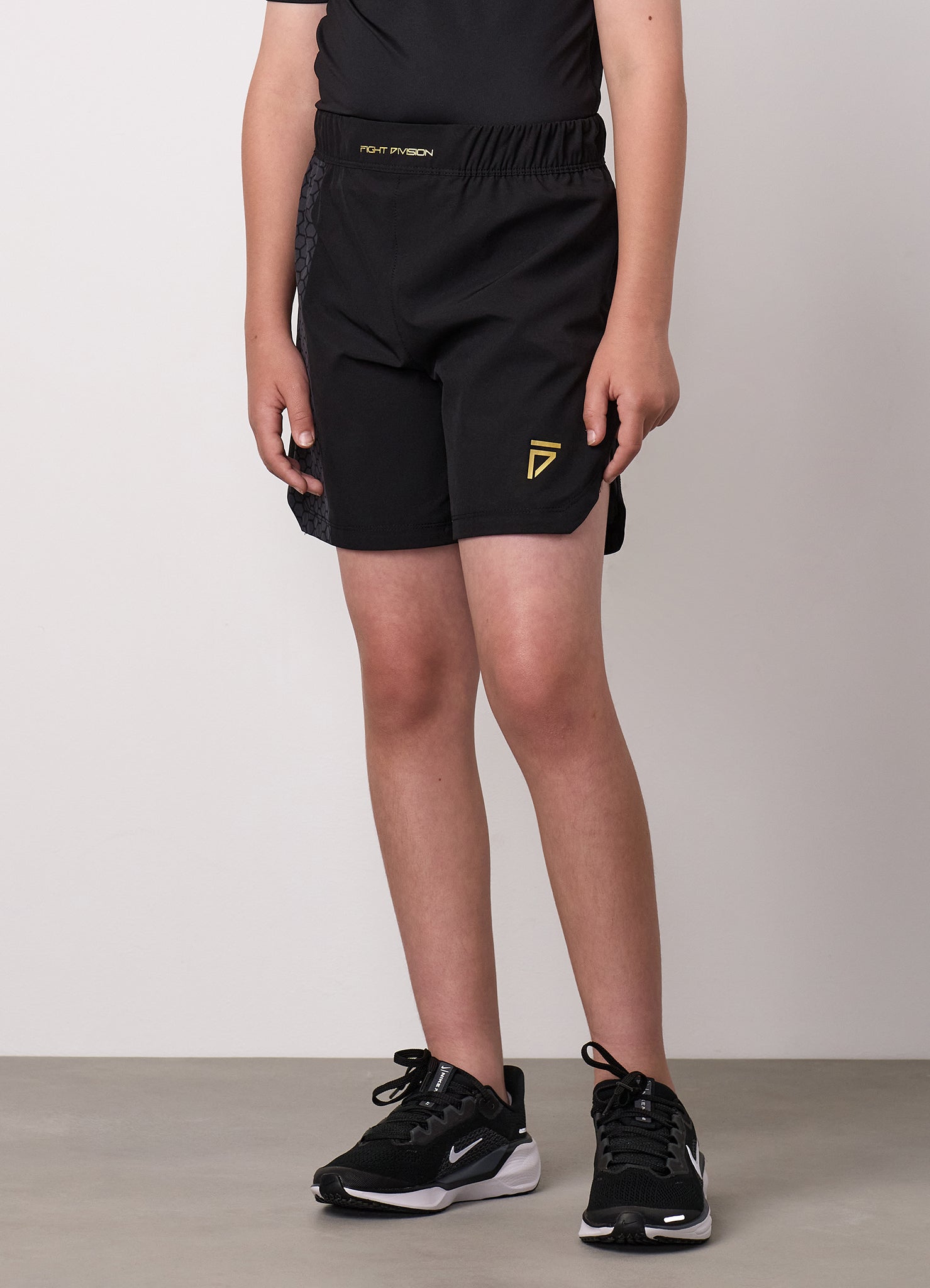 Gym King Kids Fight Division Combat Short - Black