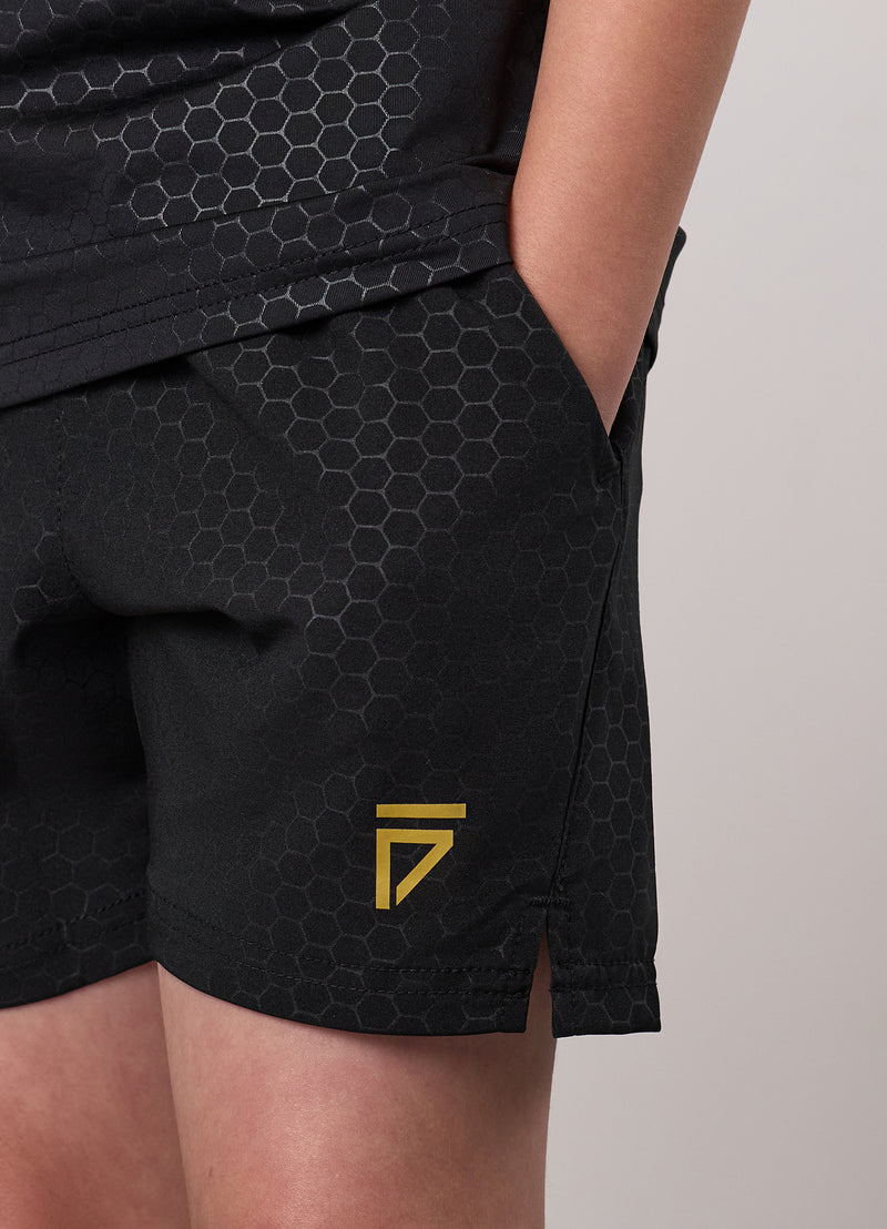 Gym King Kids Debossed Training Short - Black