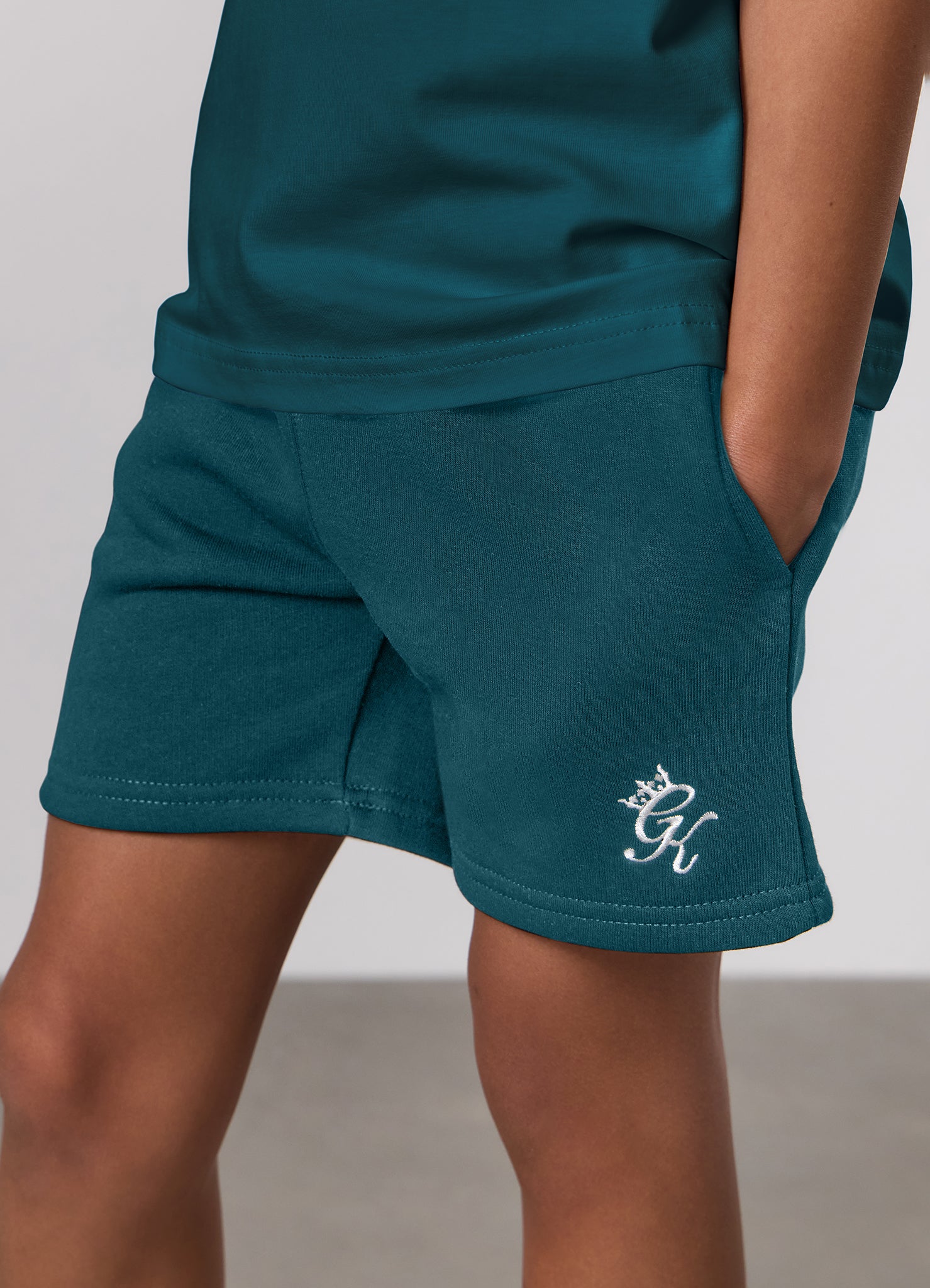 Gym King Kids Fundamental Short - Storm Teal