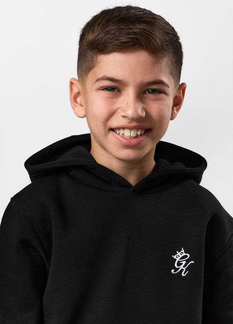 Gym King Kids Fundamental Hood Tracksuit - Black