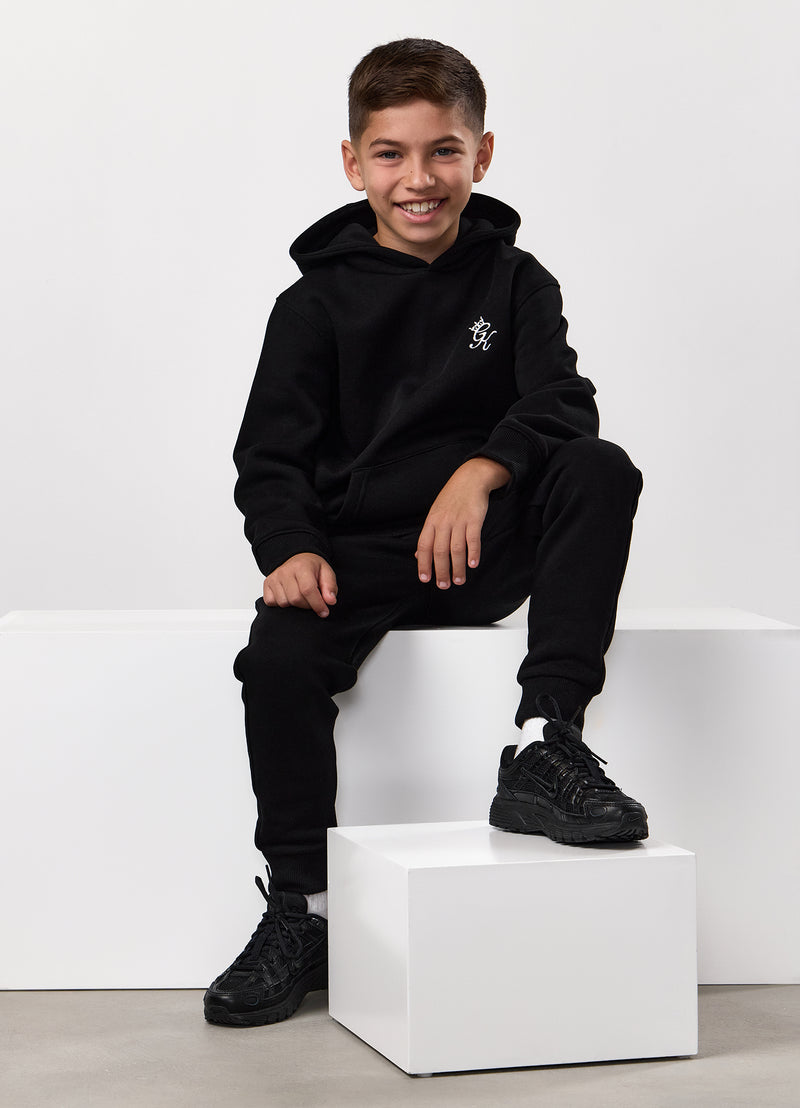 Gym King Kids Fundamental Hood Tracksuit - Black