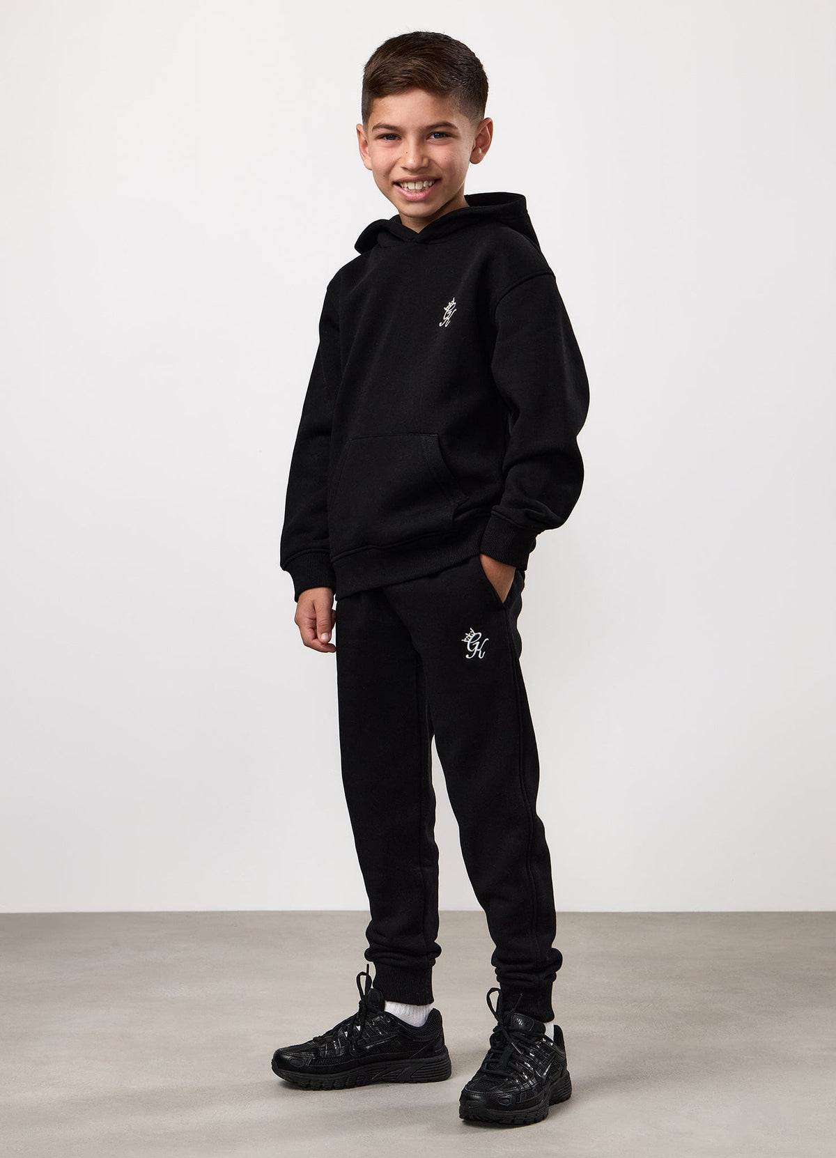 HNL Kids' Tracksuit Set – Fleece Hoodie & Jogger Bottom, Striped Sports Outfit For Boys And Girls
