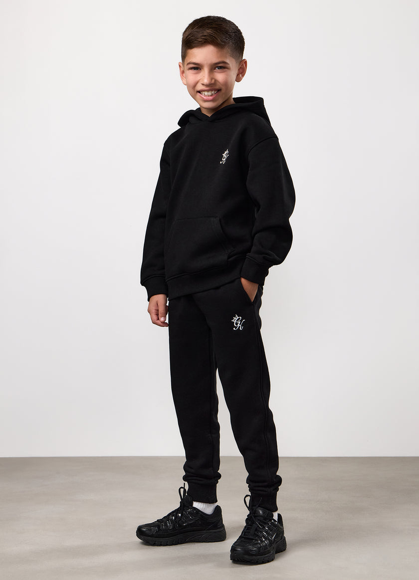 Gym King Kids Fundamental Hood Tracksuit - Black