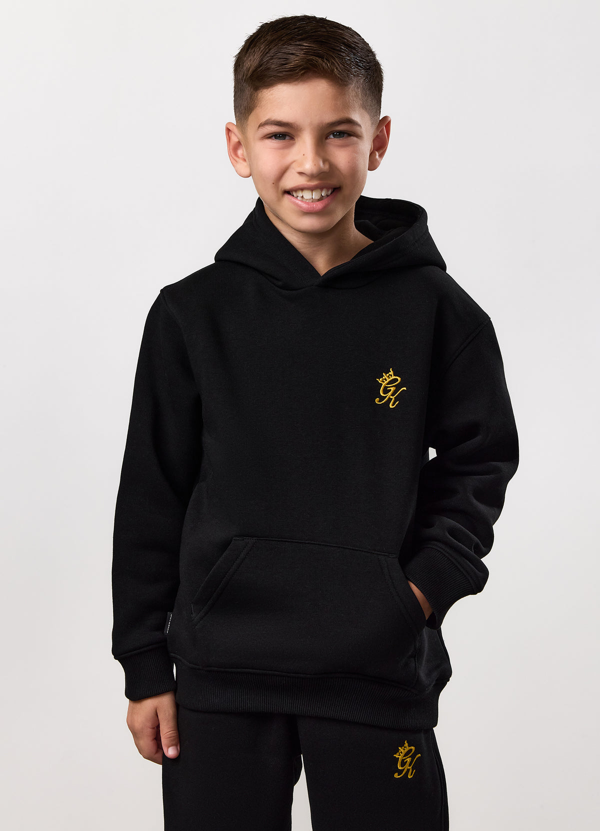 Gym King Kids Fundamental Hoodie - Black/Gold