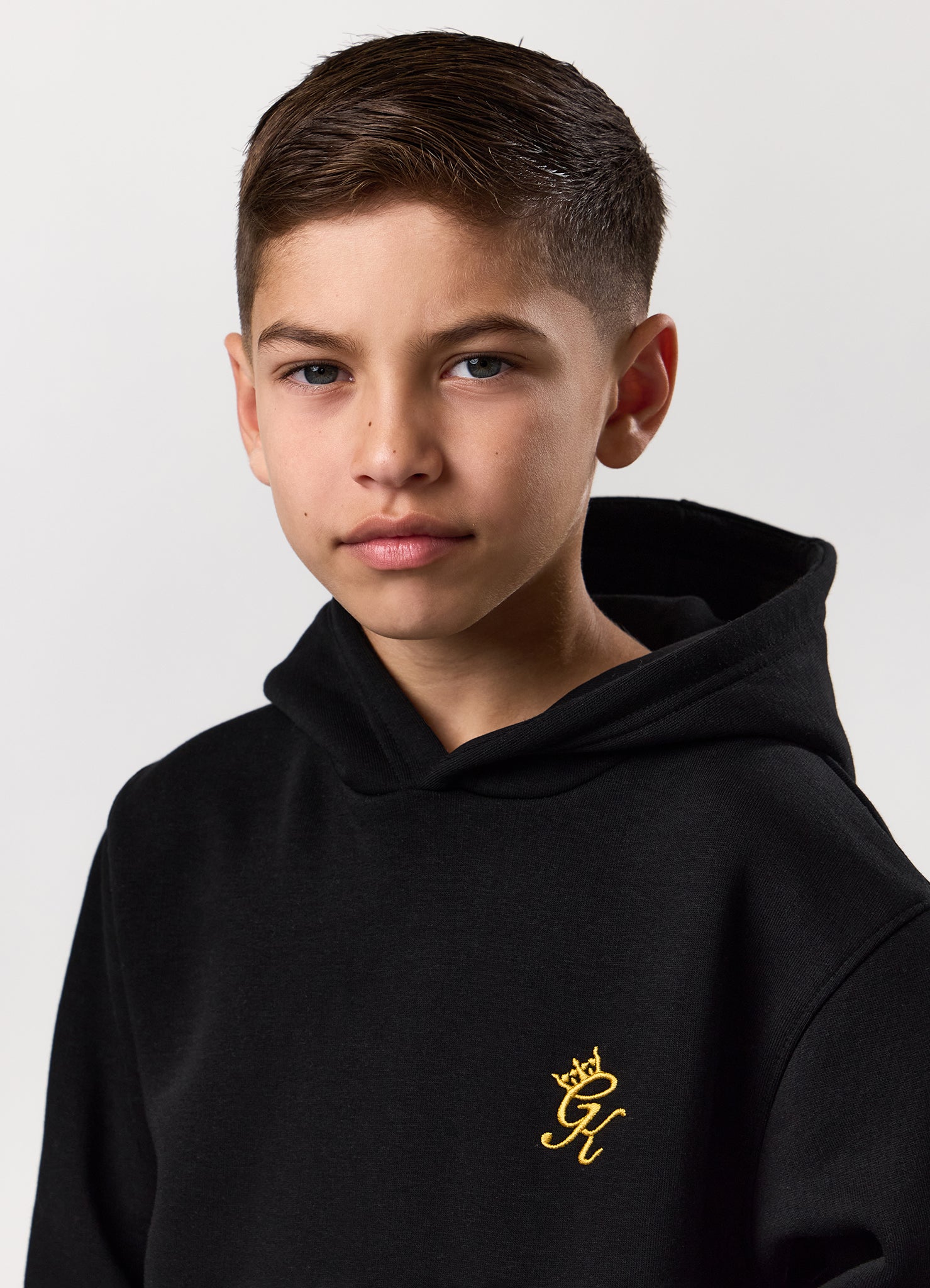 Gym King Kids Fundamental Hood Tracksuit - Black/Gold