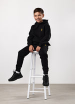 Gym King Kids Fundamental Hood Tracksuit - Black/Gold