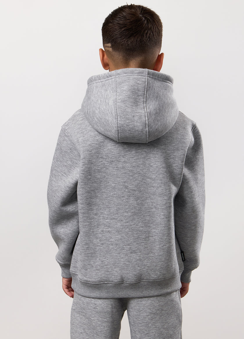 Gym King Kids Fundamental Hood - Grey Marl