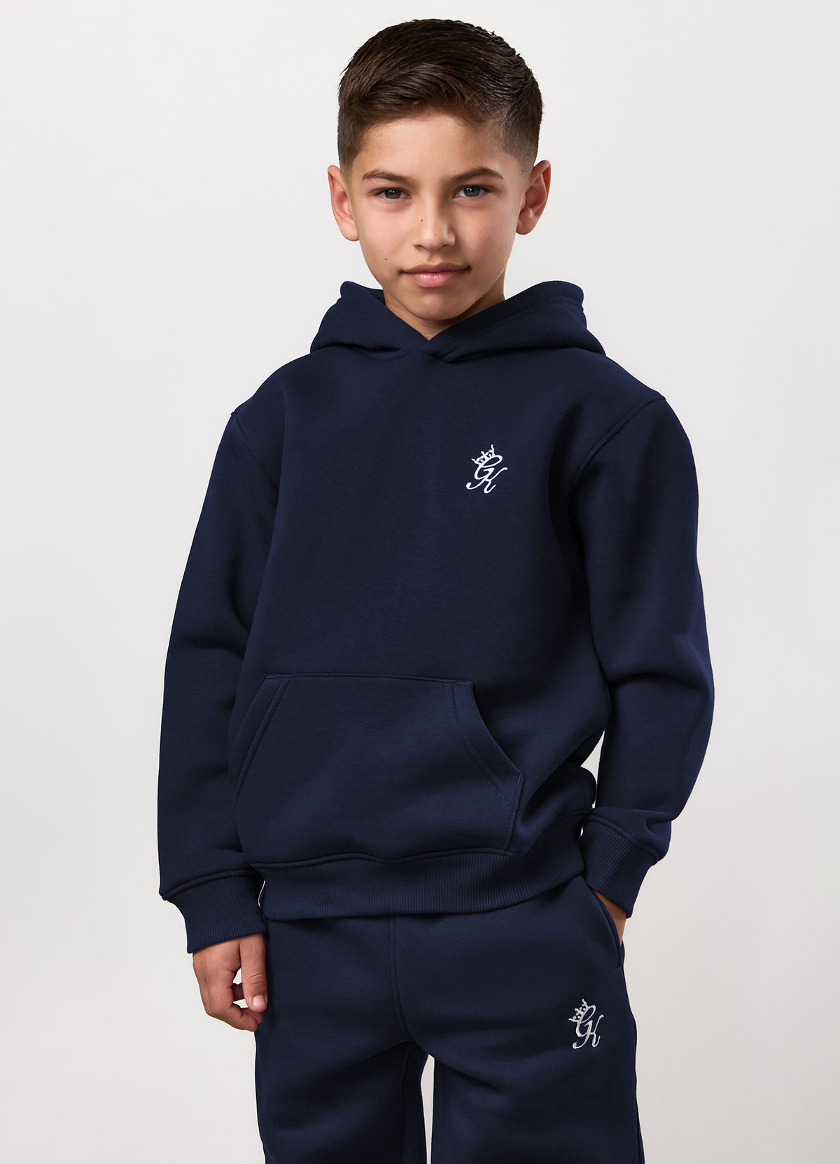Gym King Older Kids Fundamental Fleece Hood - Navy
