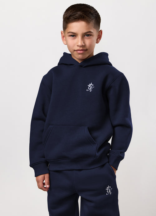 Gym King Older Kids Fundamental Fleece Hood - Navy