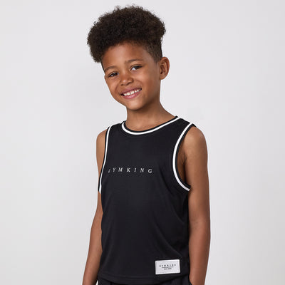 Gym King Younger Kids Brooklyn Mesh Vest - Black