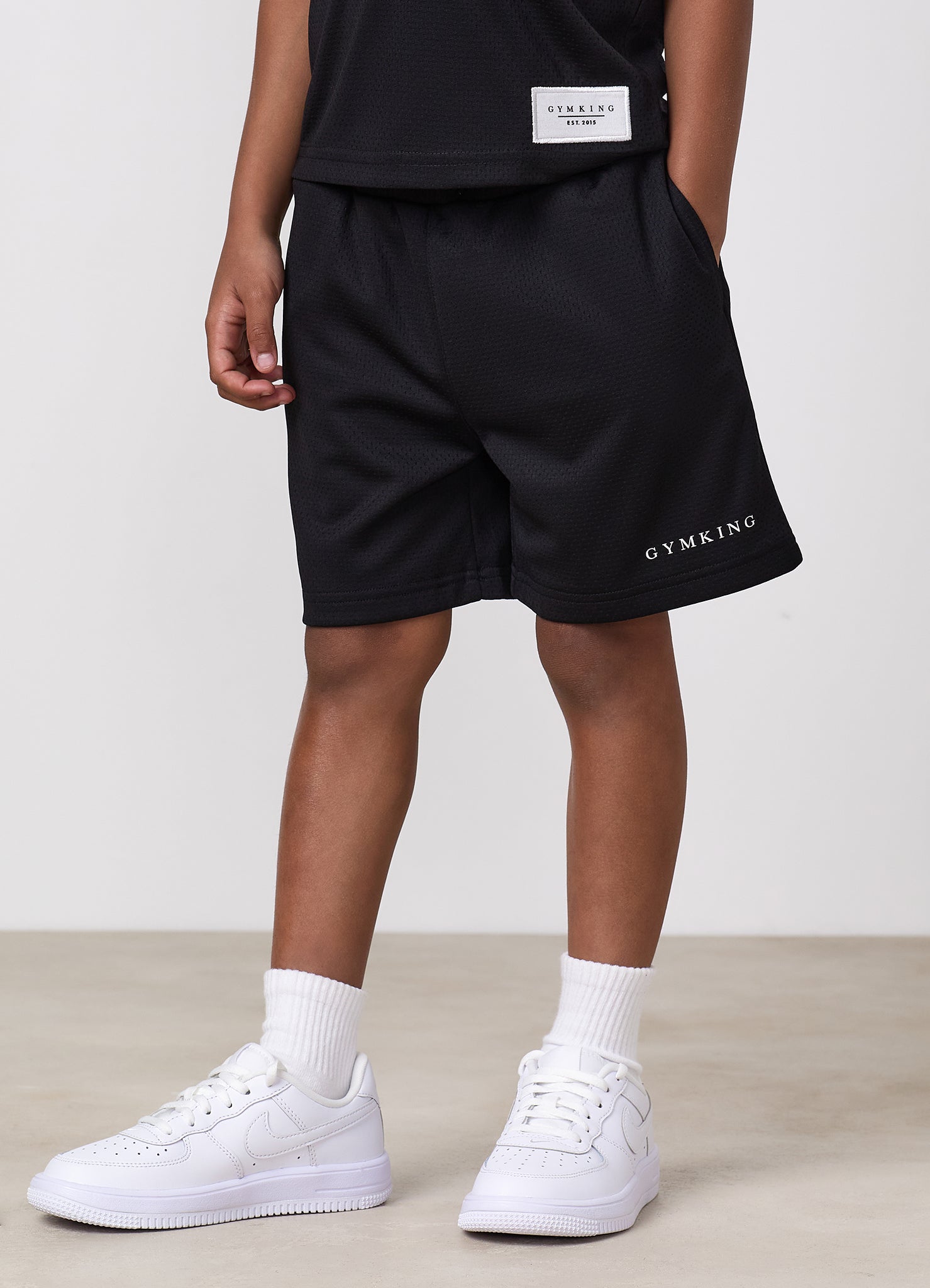 Gym King Older Kids Brooklyn Mesh Short - Black