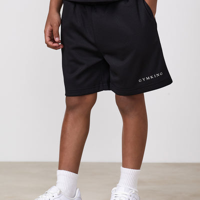 Gym King Younger Kids Brooklyn Mesh Short - Black