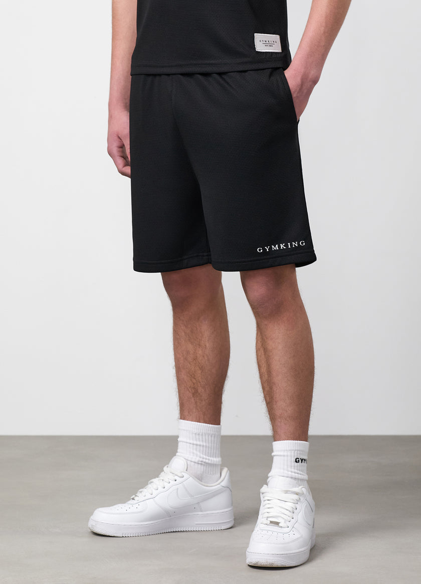 Gym King Older Kids Brooklyn Mesh Short - Black