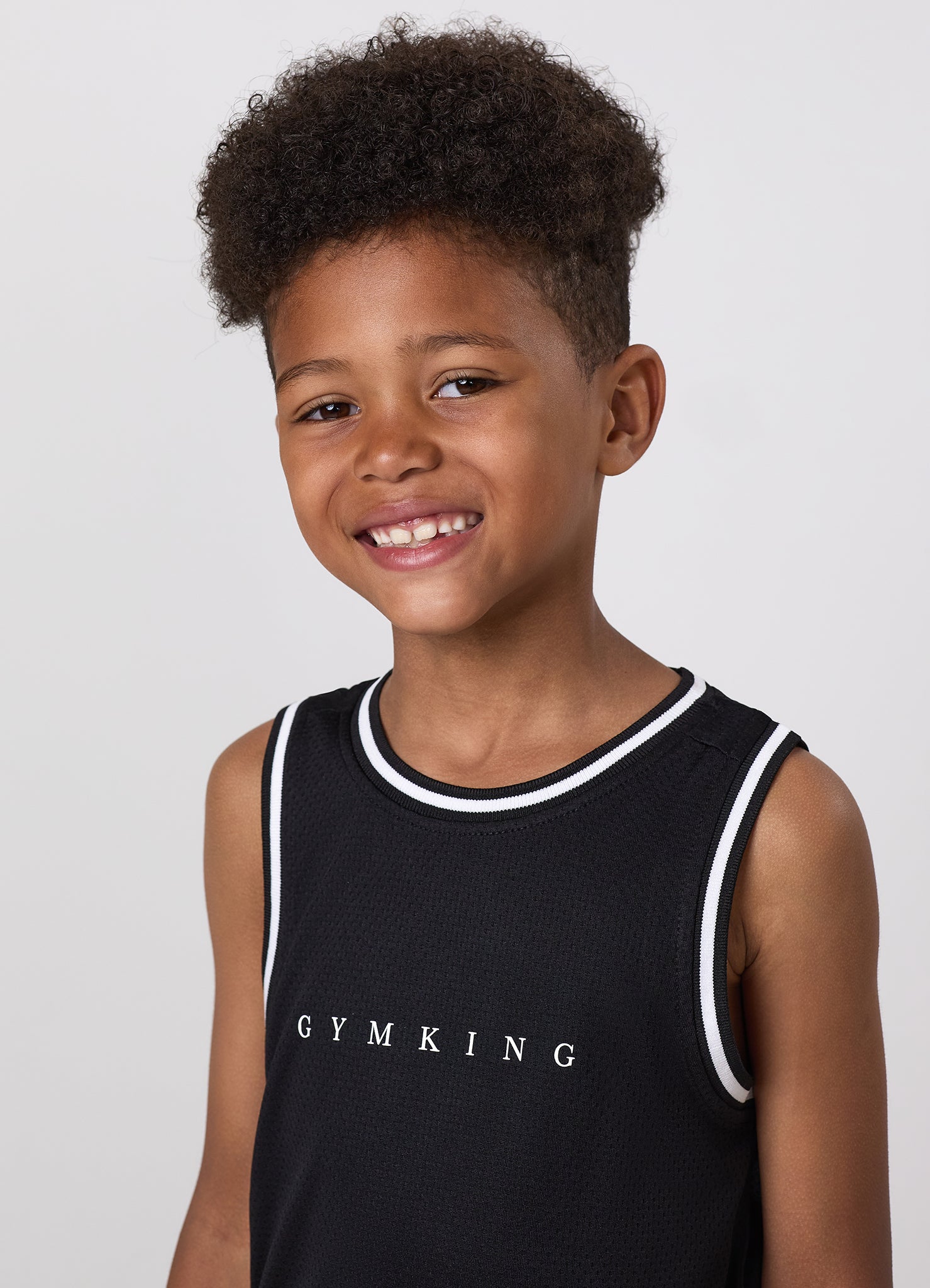 Gym King Younger Kids Brooklyn Mesh Vest - Black