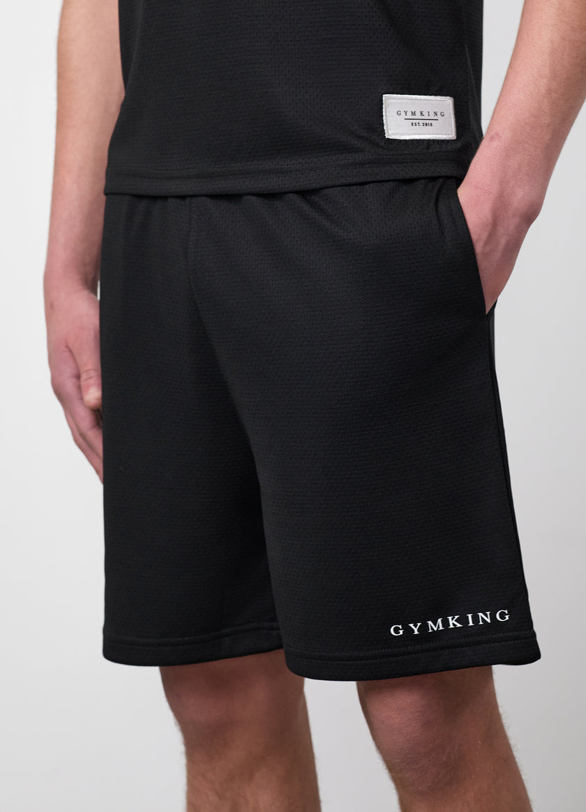 Gym King Older Kids Brooklyn Mesh Short - Black