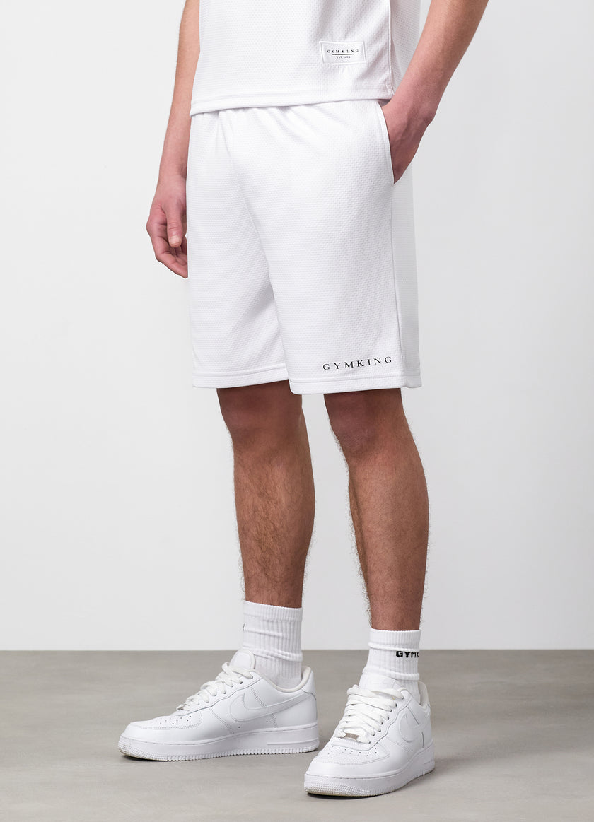 Gym King Older Kids Brooklyn Mesh Short - White