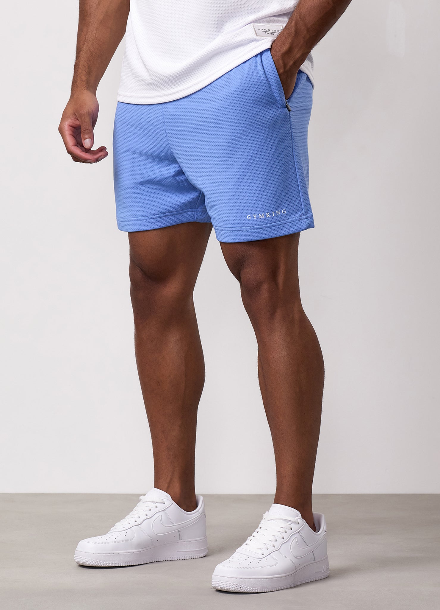 Gym King Brooklyn Mesh Short - Provence Blue