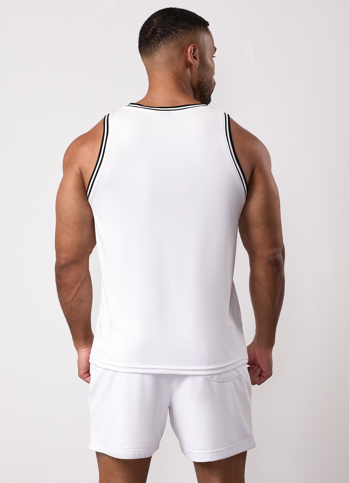 Gym King Brooklyn Mesh Vest - White