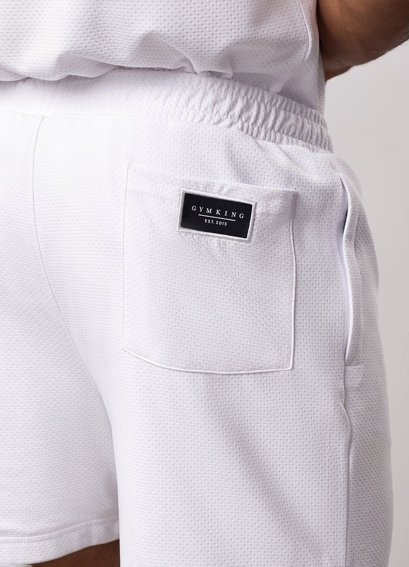 Gym King Brooklyn Mesh Short - White