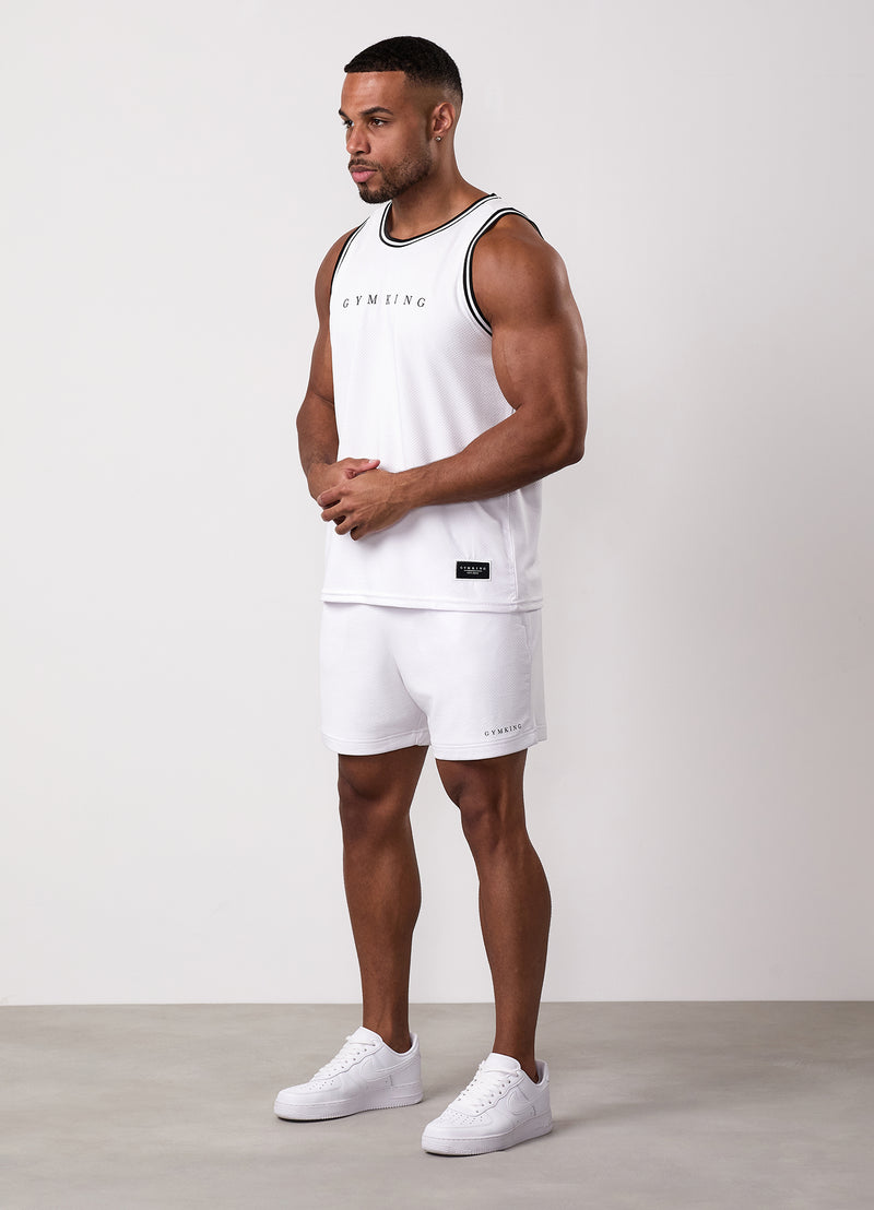 Gym King Brooklyn Mesh Short - White