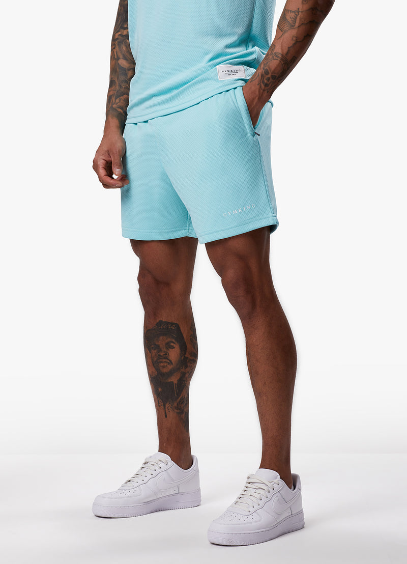 Gym King Brooklyn Mesh Short - Aqua Blue