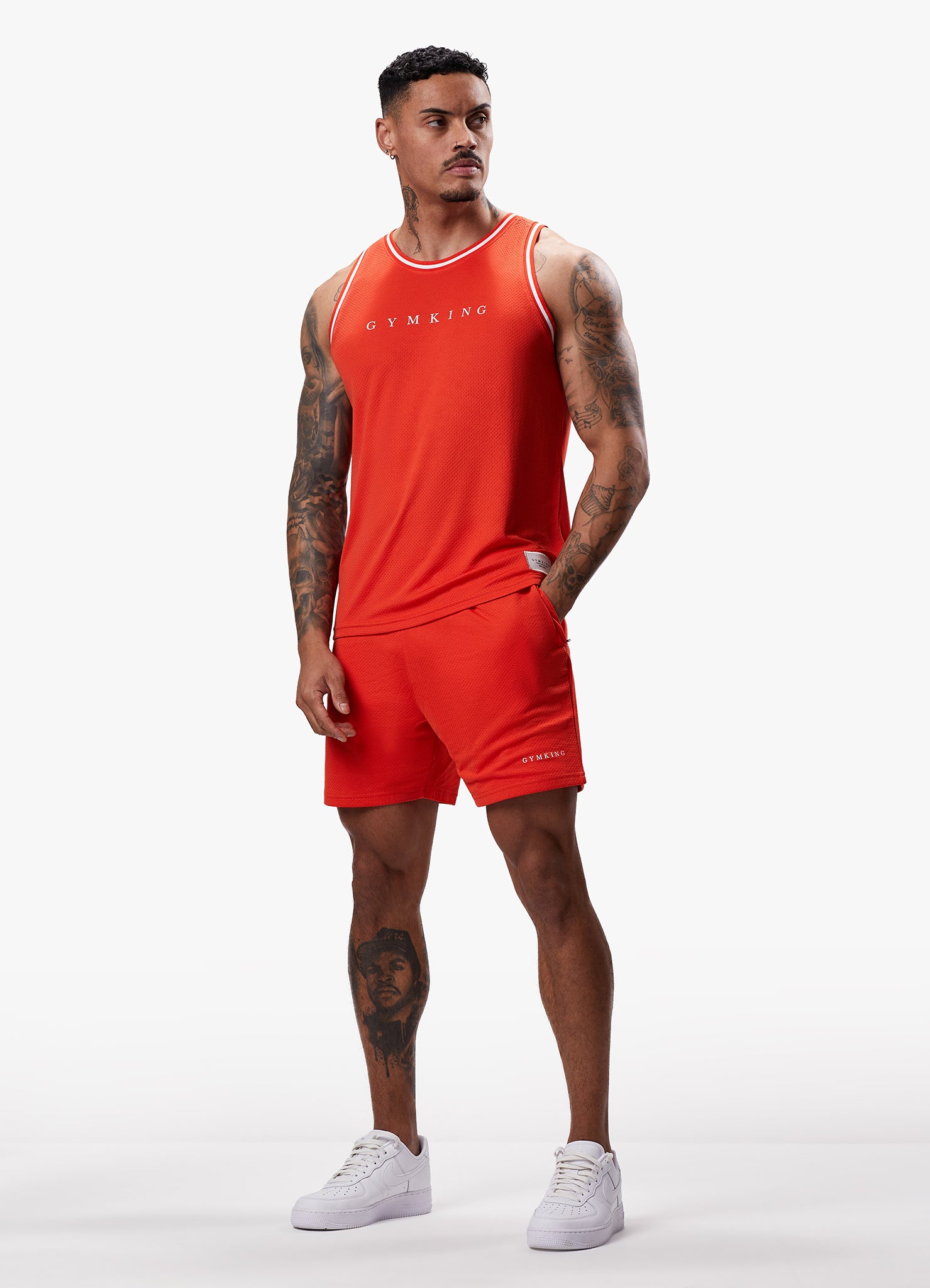 Gym King Brooklyn Mesh Vest Chilli Red S