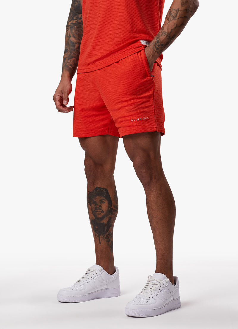 Gym King Brooklyn Mesh Short - Chilli Red