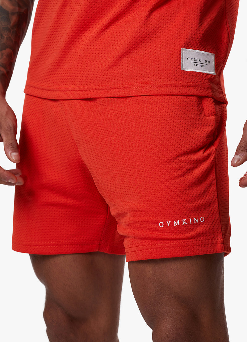 Gym King Brooklyn Mesh Short - Chilli Red