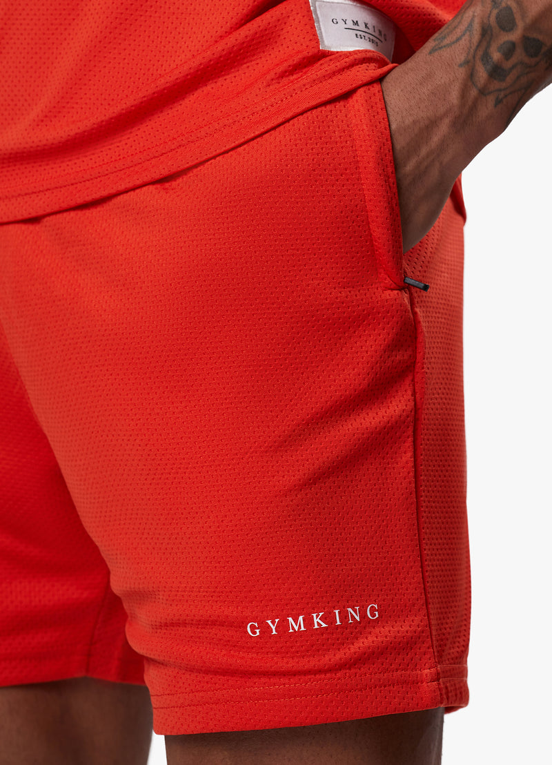 Gym King Brooklyn Mesh Short - Chilli Red