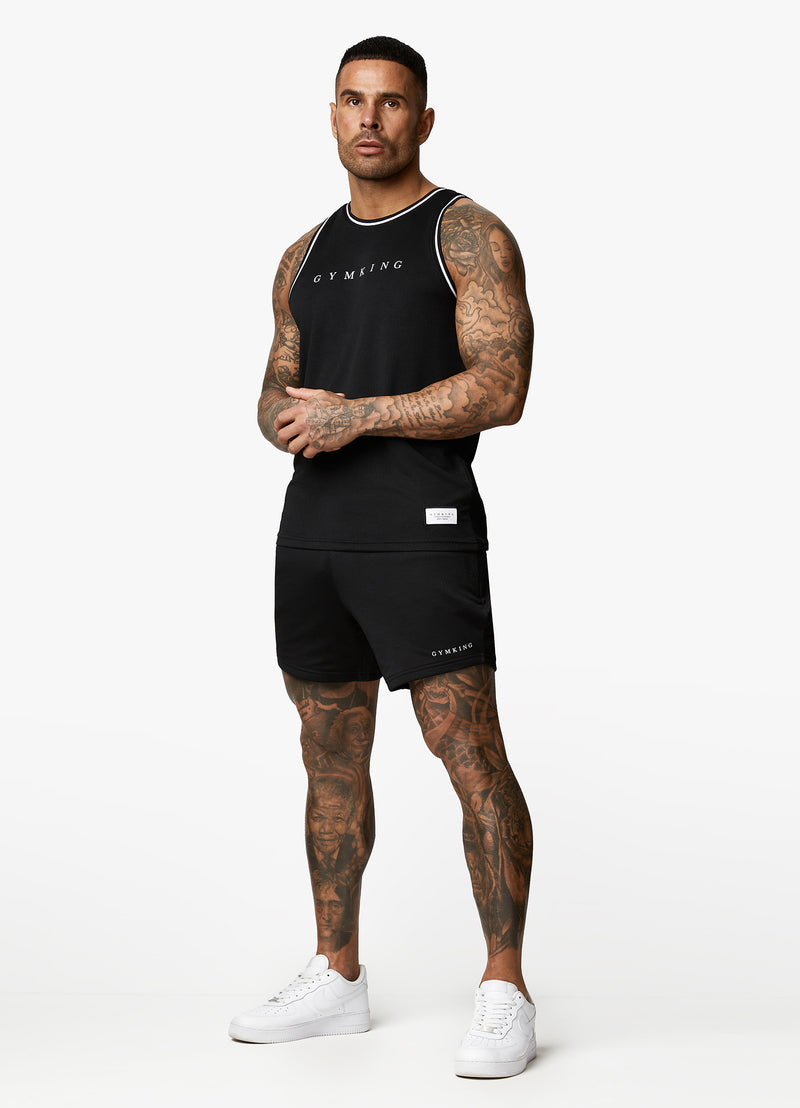 Gym King Brooklyn Mesh Vest - Black