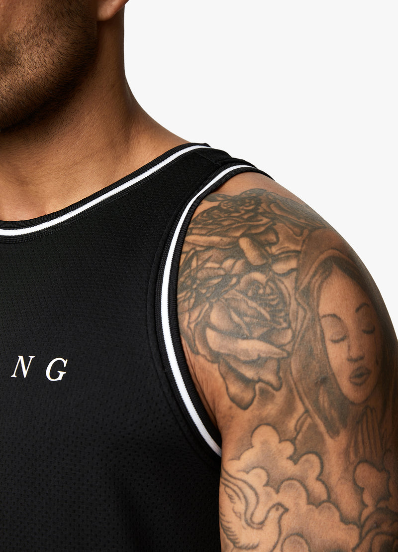 Gym King Brooklyn Mesh Vest - Black